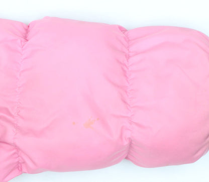 adidas Girls Pink Puffer Jacket 7 Years Hooded Lined Winter Coat