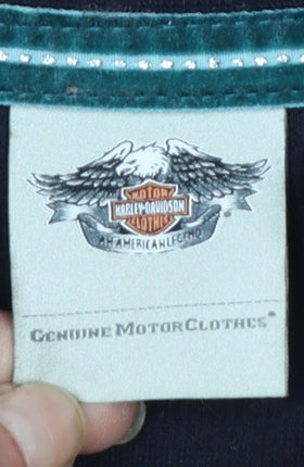 Harley-Davidson Women’s Black Biker Jacket M Cotton Blend