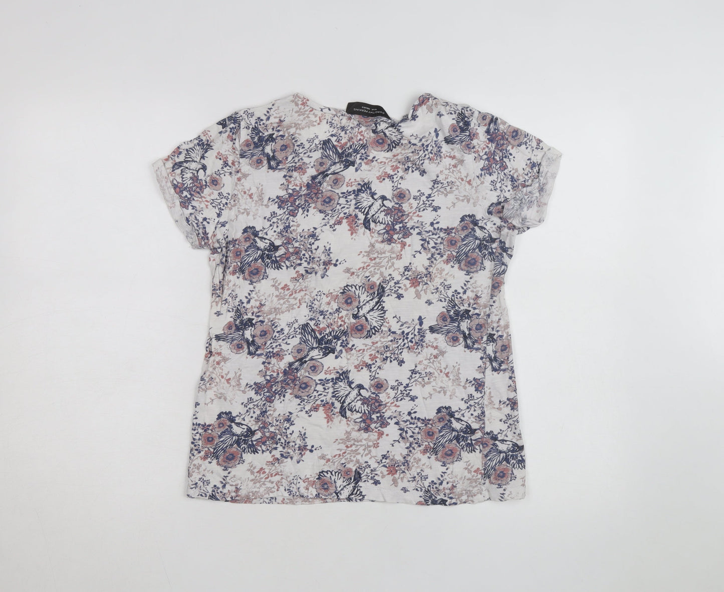 Dorothy Perkins Women’s Multicoloured Floral Beaded T-Shirt Size 12