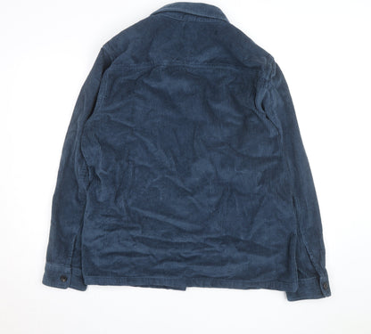 Marks and Spencer Men’s Blue Corduroy Jacket L Regular Fit