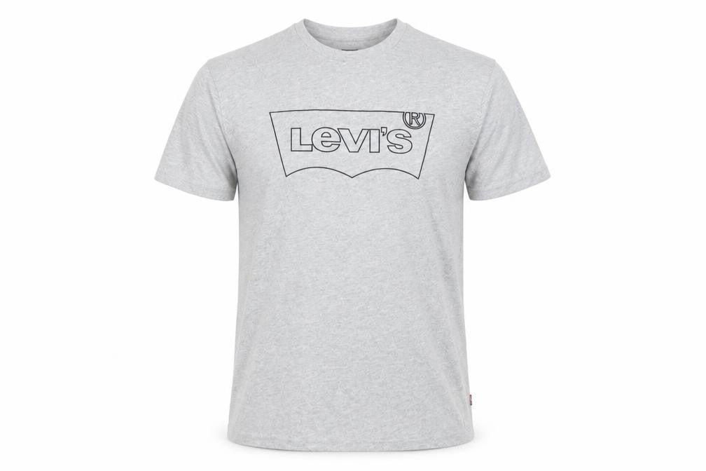 Levi's Men's Grey Logo Short Sleeve Crew Neck T-Shirt Size S