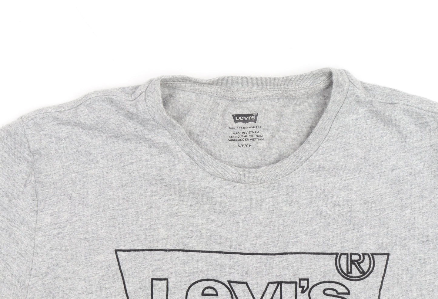 Levi's Men's Grey Logo Short Sleeve Crew Neck T-Shirt Size S