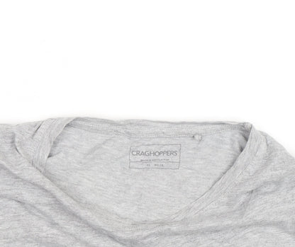 Craghoppers Womens Grey XL Short Sleeve Cotton Blend T-Shirt