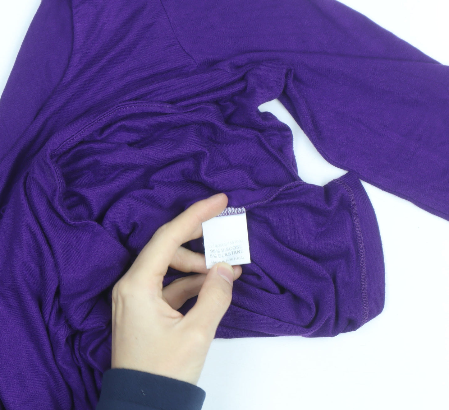 Hobbs Women's Purple 3/4 Sleeve Jersey Scoop Neck Top Size M