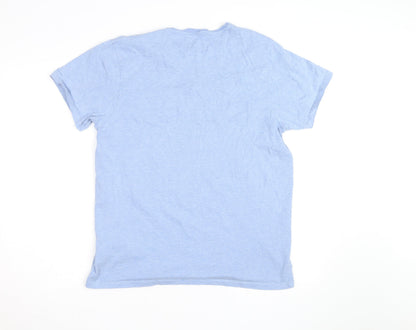 Ben Sherman Men's Blue Union Jack Graphic Crew Neck T-Shirt XL
