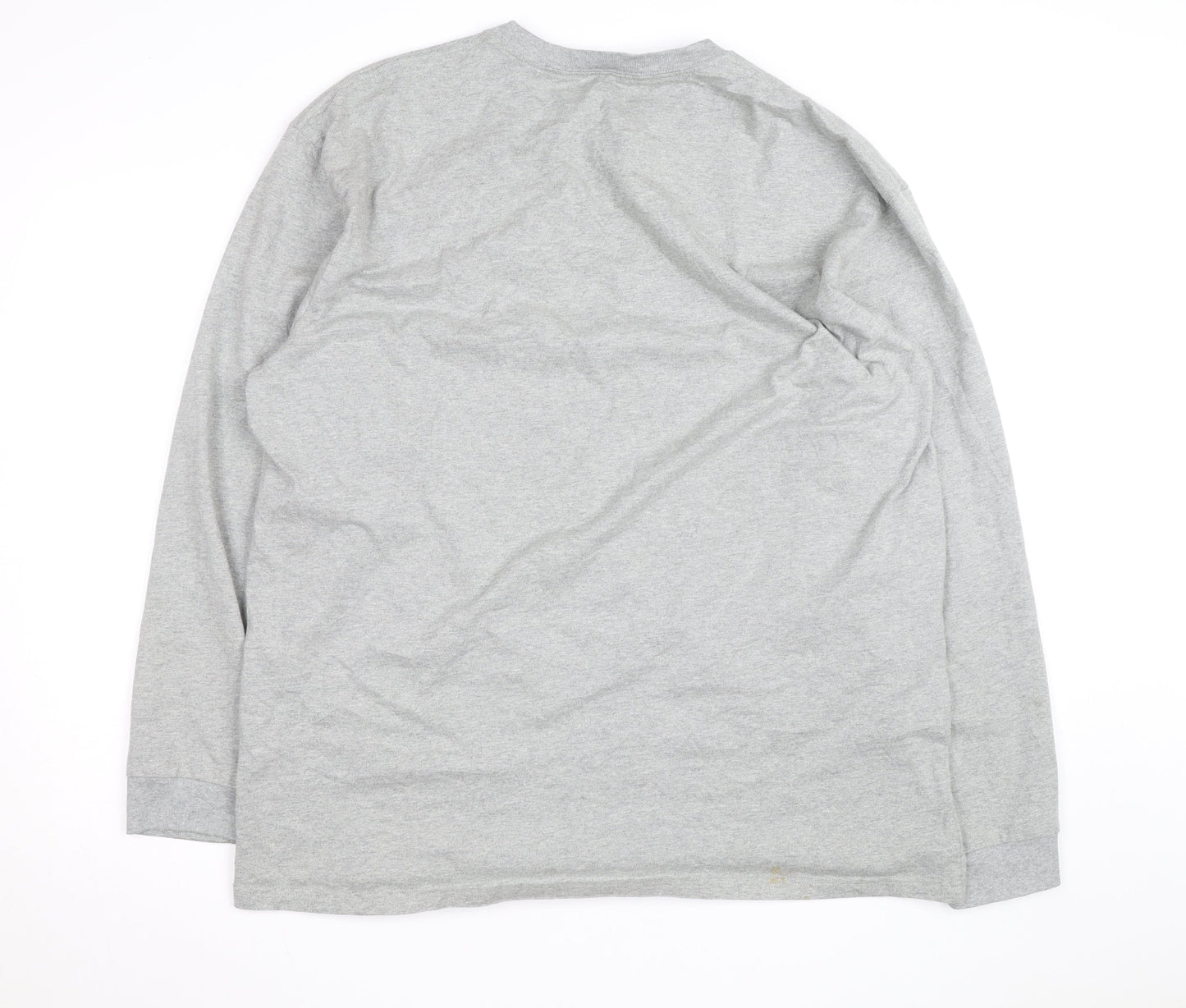Carhartt Men’s Grey Long Sleeve Cotton Crew Neck Top 2XL