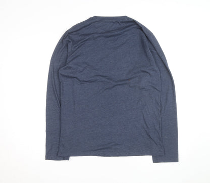 Tentree Men's Blue Long Sleeve Treeblend Crew Neck Top Size M