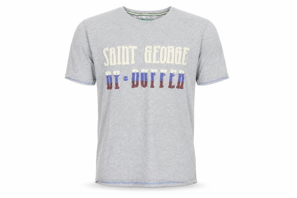 St George By Duffer Men's Grey Graphic T-Shirt Size L