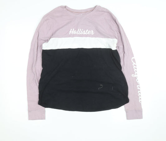Hollister Men’s Multicoloured Long Sleeve Colourblock Top M
