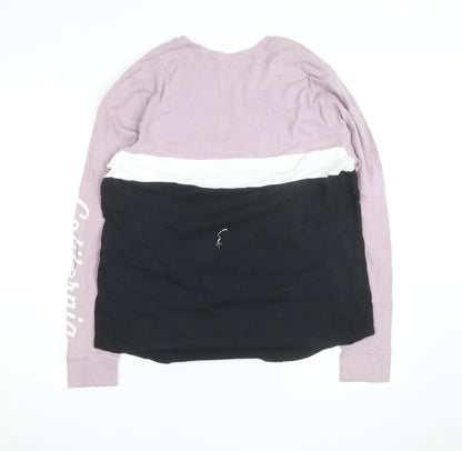Hollister Men’s Multicoloured Long Sleeve Colourblock Top M