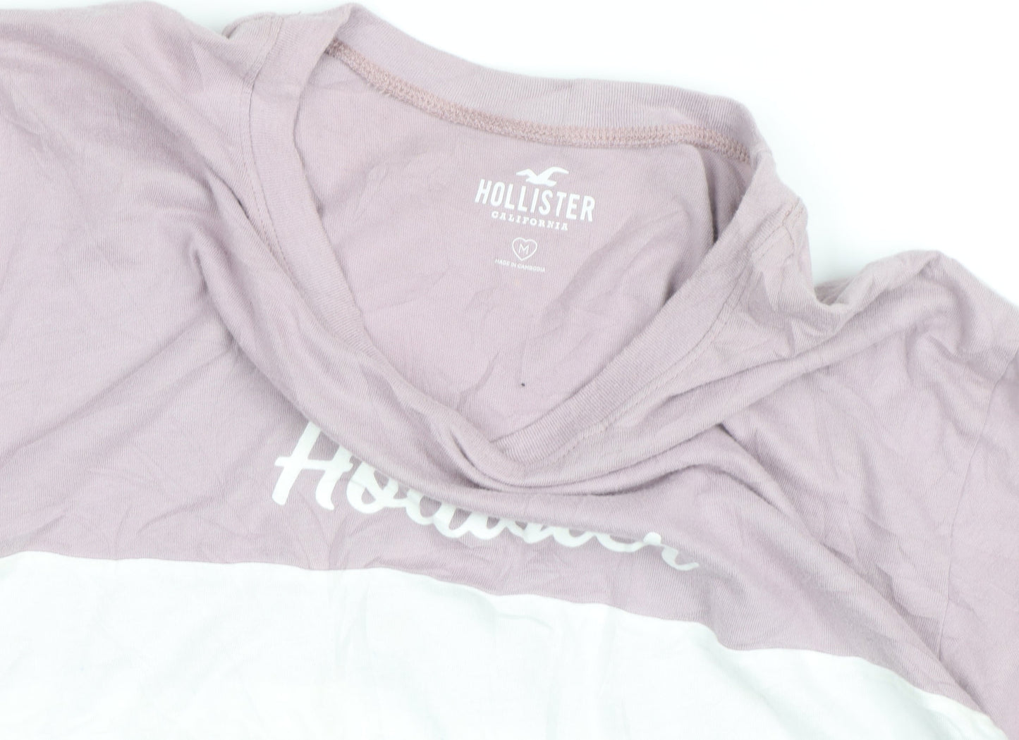 Hollister Men’s Multicoloured Long Sleeve Colourblock Top M