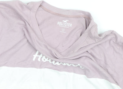 Hollister Men’s Multicoloured Long Sleeve Colourblock Top M