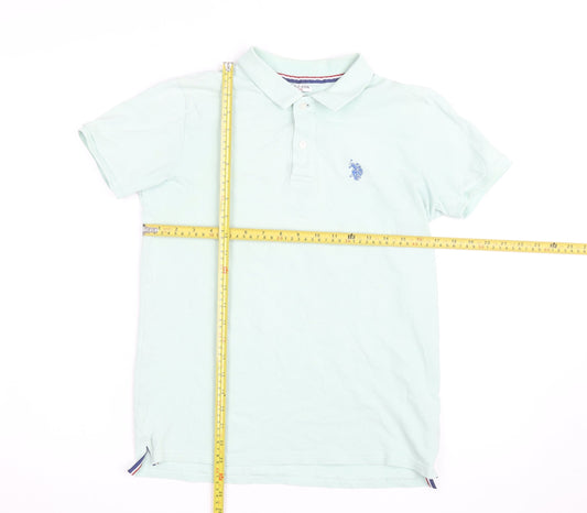 U.S. Polo Assn. Boys Green Short Sleeve Polo Shirt 14-15 Years