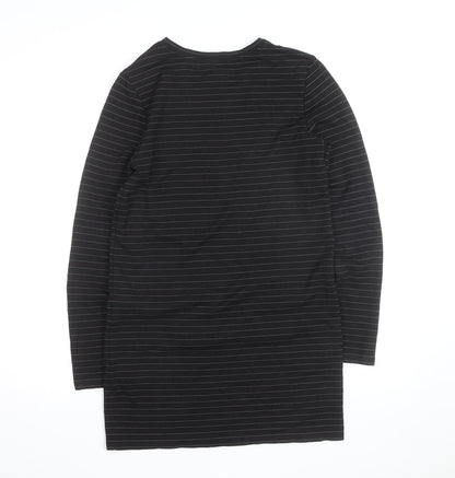 & Other Stories Women Black Striped Cotton Long Sleeve T-Shirt Size 12