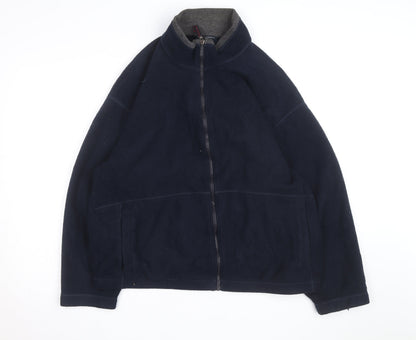 Marks and Spencer Men's Blue XL Fleece Full Zip Jacket