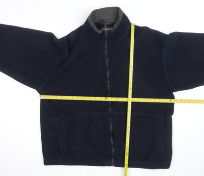 Marks and Spencer Men's Blue XL Fleece Full Zip Jacket