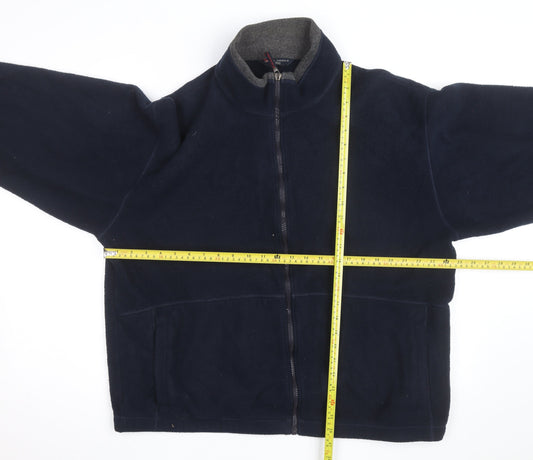 Marks and Spencer Men's Blue XL Fleece Full Zip Jacket