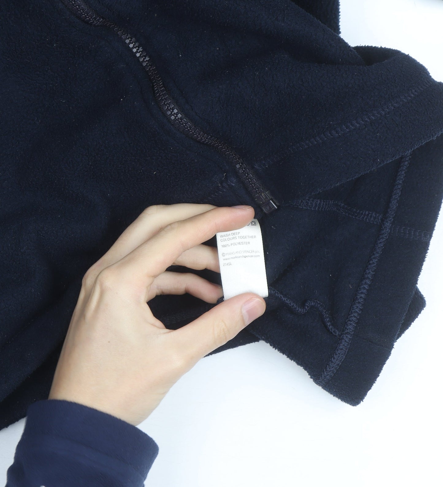Marks and Spencer Men's Blue XL Fleece Full Zip Jacket