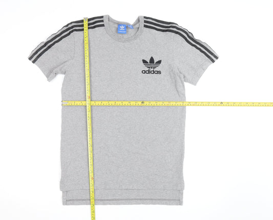 Adidas Men’s Grey Short Sleeve Crew Neck Sports T-Shirt Size S