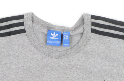 Adidas Men’s Grey Short Sleeve Crew Neck Sports T-Shirt Size S