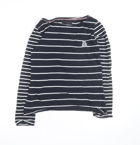 Crew Clothing Women’s Blue White Striped Long Sleeve T-Shirt Size 6