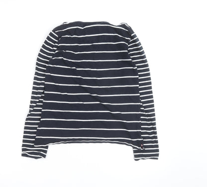 Crew Clothing Women’s Blue White Striped Long Sleeve T-Shirt Size 6
