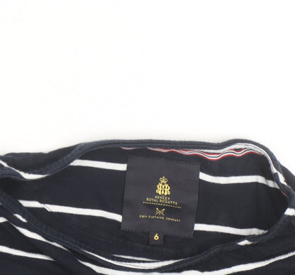 Crew Clothing Women’s Blue White Striped Long Sleeve T-Shirt Size 6