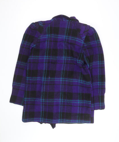 Karizma East Ltd Women's Purple Check Wool Blazer Size 8