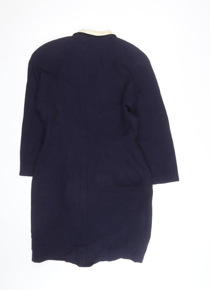 Elina Women's Navy Blazer Coat Size 6 Double Breasted Classic Style