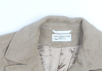 Larry Levine Design Women's Beige Camelhair Long Overcoat Size 14
