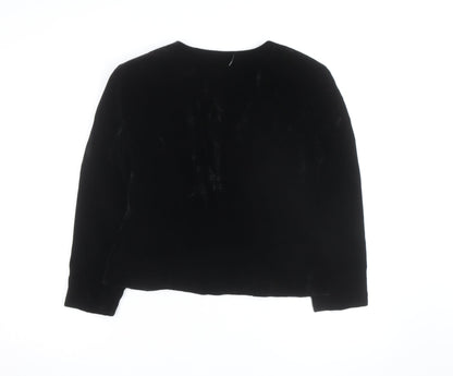 Carole Little Petites Women’s Black Velvet Beaded Blazer Size 6P