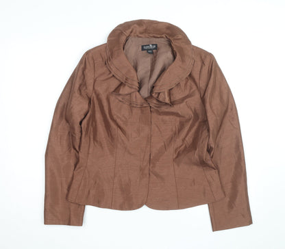 John Meyer Women's Brown Polyester Blazer Size 12 Classic Style