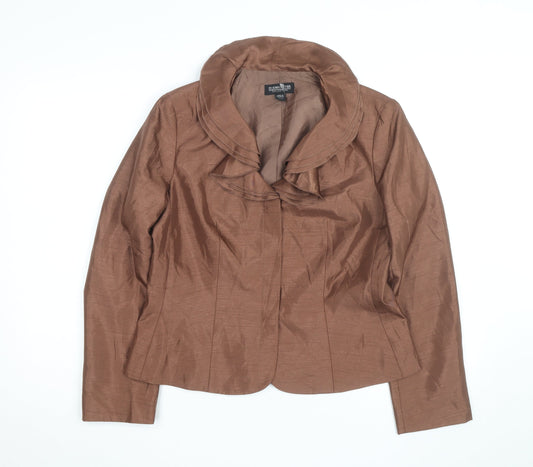 John Meyer Women's Brown Polyester Blazer Size 12 Classic Style