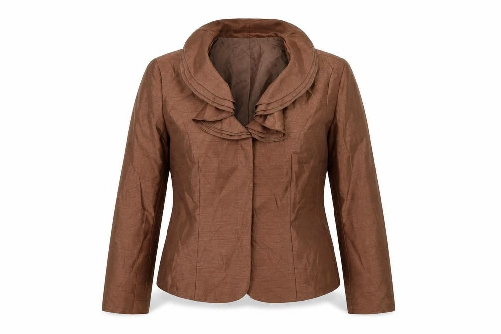 John Meyer Women's Brown Polyester Blazer Size 12 Classic Style