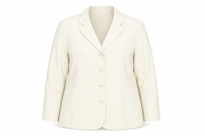 The Limited Women’s Ivory Stretch Blazer L Classic Mid-Length