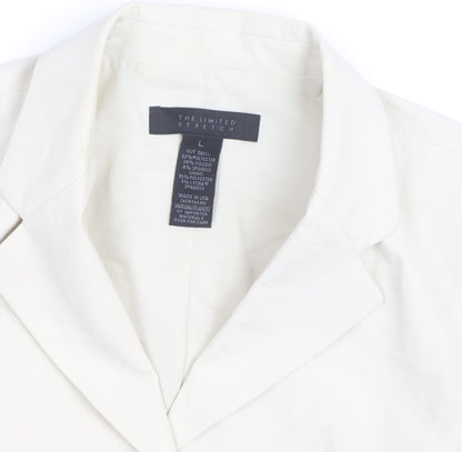The Limited Women’s Ivory Stretch Blazer L Classic Mid-Length