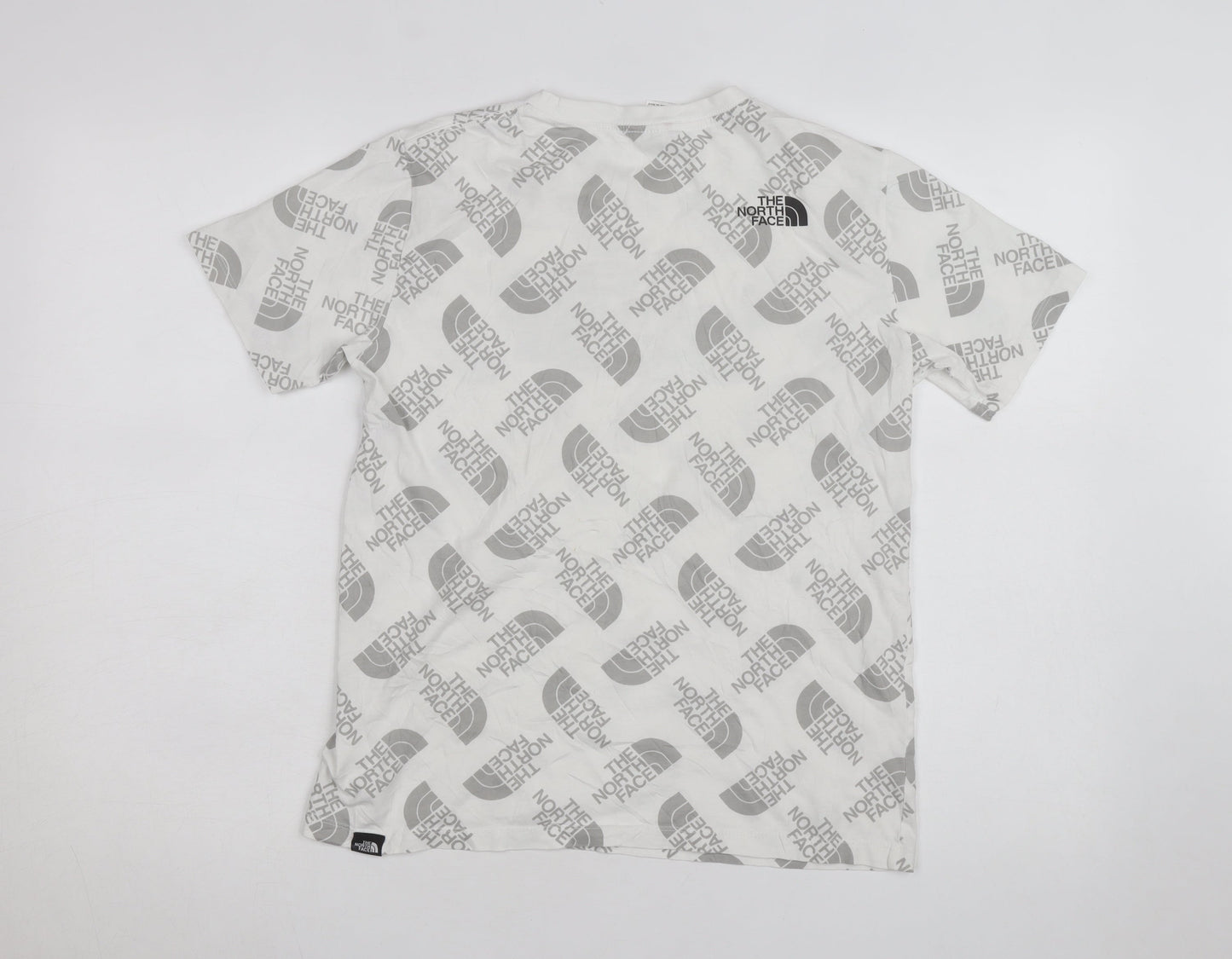 The North Face Boys White Logo Print Short Sleeve Cotton T-Shirt XL