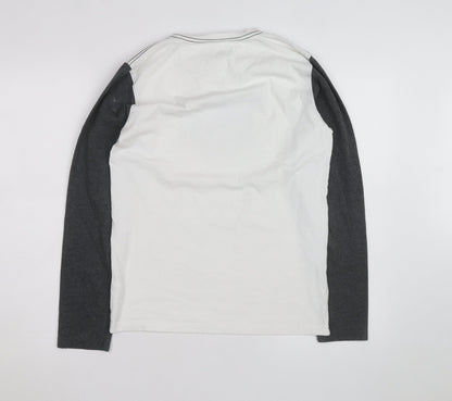 Barbour Boys White Long Sleeve Graphic Motorcycle T-Shirt Size 2XL