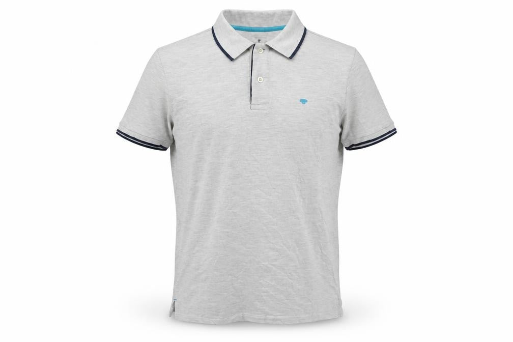 Tom Tailor Men's Grey Cotton Short Sleeve Polo Shirt Size S