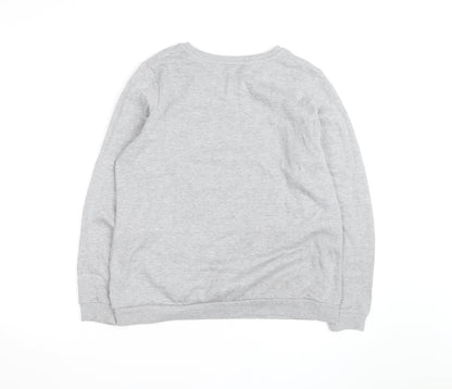 Papaya Unisex Grey Christmas Cat Graphic Sweatshirt Size 14