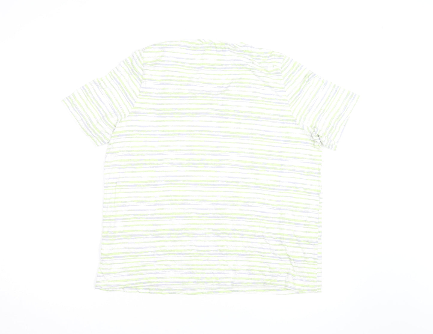 Marks and Spencer Women’s Multicoloured Striped Cotton T-Shirt Size 20
