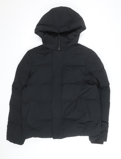 Marks and Spencer Men’s Black M Puffer Hooded Winter Jacket