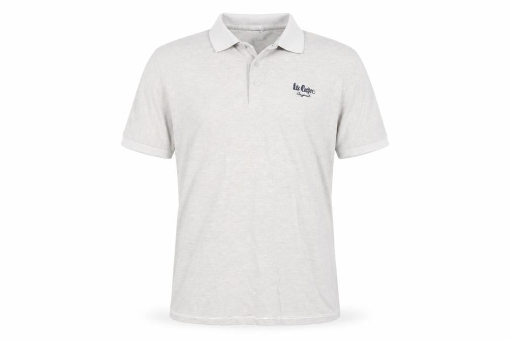 Lee Cooper Men's Beige Cotton Polo Shirt Size M Regular Fit