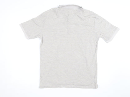 Lee Cooper Men's Beige Cotton Polo Shirt Size M Regular Fit