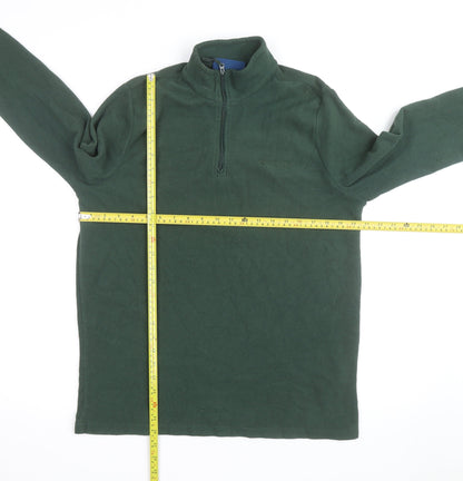 Mountain Warehouse Men's Green Fleece 1/4 Zip Pullover Sweatshirt Size L