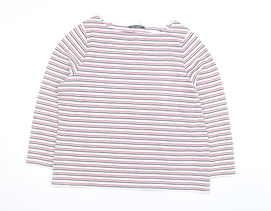 Bonmarché Women’s Multicoloured Striped Cotton Knit Jumper Size 20