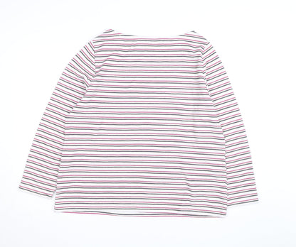 Bonmarché Women’s Multicoloured Striped Cotton Knit Jumper Size 20