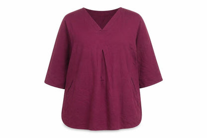 Lily Ella Women’s Purple Size 18 V-Neck Shift Dress