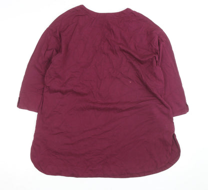 Lily Ella Women’s Purple Size 18 V-Neck Shift Dress