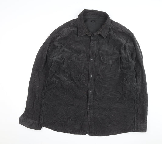 Uniqlo Men’s Black Corduroy Lined Button Jacket XL